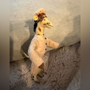 Vintage Heart Felts By Midwest of Cannon Falls Suited Giraffe Felt Ornament